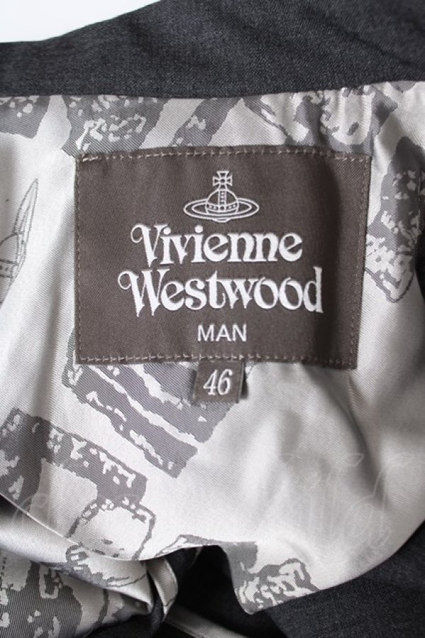 画像4: ヴィヴィアンウエストウッド MAN 中古 / ADVERSITY JACKET 46 グレー  Y-26-05-03-065-jc-SZ-ZY (4)