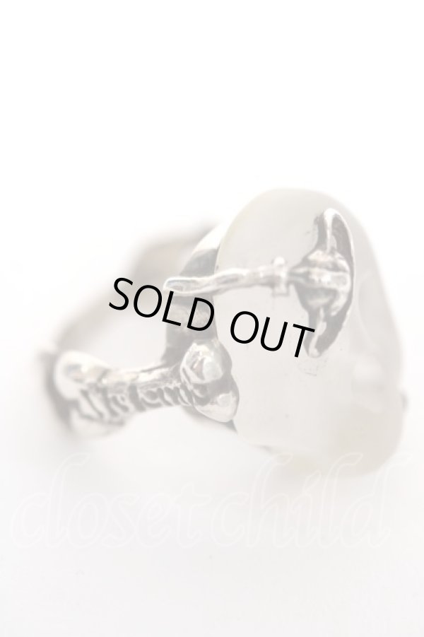 画像2: ヴィヴィアンウエストウッド 中古 / rock skull ring XS シルバー  Y-26-05-03-008-ac-OD-ZY (2)