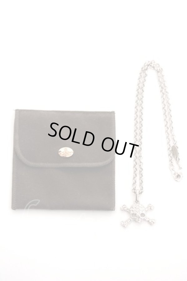 画像6: ヴィヴィアンウエストウッド 中古 / diamante skull neckless  シルバー  Y-26-05-03-011-ac-SZ-ZY (6)