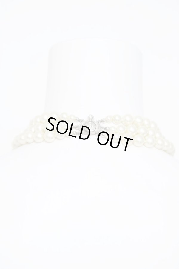 画像3: ヴィヴィアンウエストウッド 中古 / bass relief peal choker(3row)  シルバー  Y-26-05-03-018-nl-SZ-ZY (3)