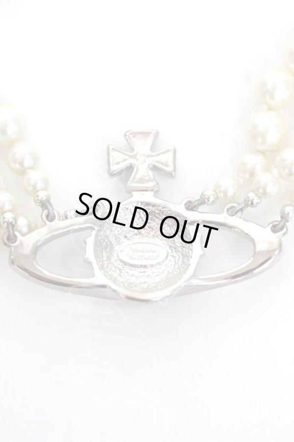 画像5: ヴィヴィアンウエストウッド 中古 / bass relief peal choker(3row)  シルバー  Y-26-05-03-018-nl-SZ-ZY (5)