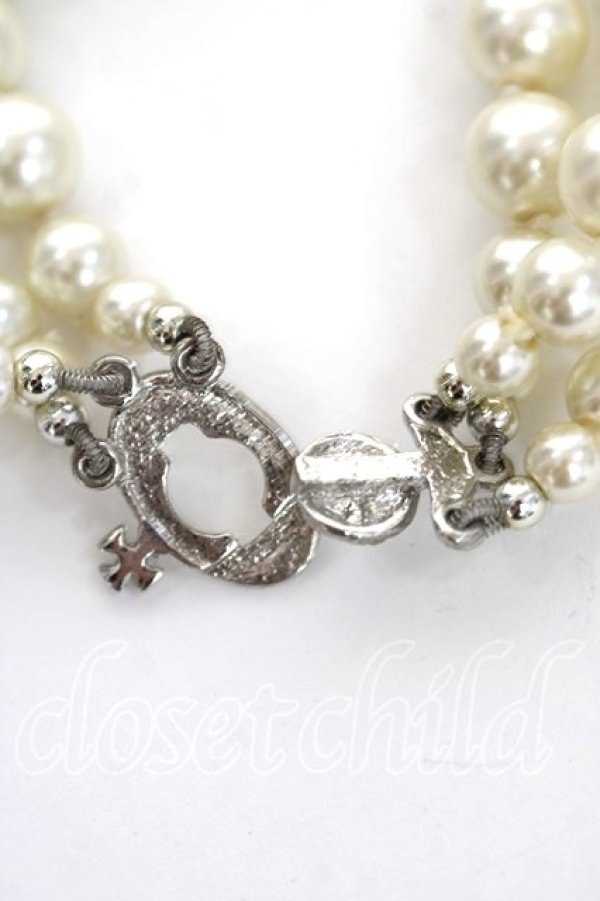 画像7: ヴィヴィアンウエストウッド 中古 / bass relief peal choker(3row)  シルバー  Y-26-05-03-018-nl-SZ-ZY (7)