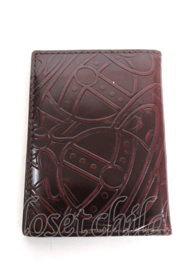 画像2: ヴィヴィアンウエストウッド 中古 / エンボスオーブパスケース  ブラウン  Y-26-05-03-020-wa-SZ-ZY (2)