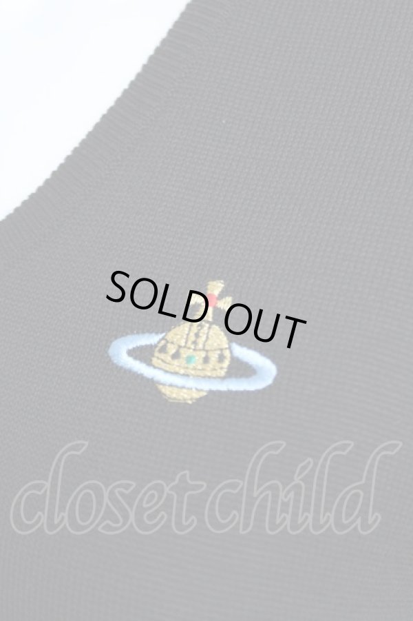 画像3: ヴィヴィアンウエストウッド 中古 / カラーオーブ刺繍ニットベスト  ブラック  Y-26-06-07-023-to-SZ-ZY (3)