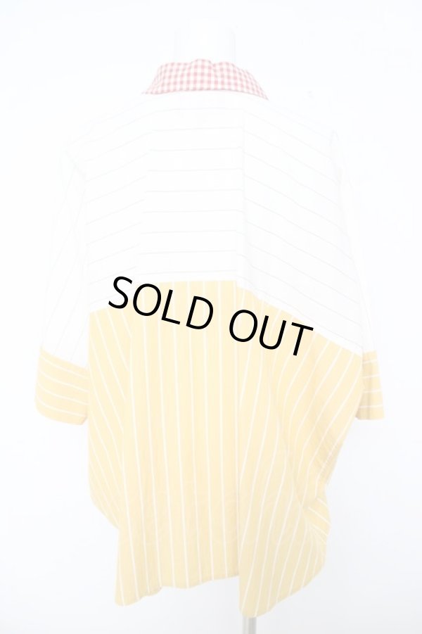 画像2: ヴィヴィアンウエストウッド 中古 / ギンガムブロッキングシャツ 00 レッド  Y-26-06-07-024-bl-SZ-ZY (2)