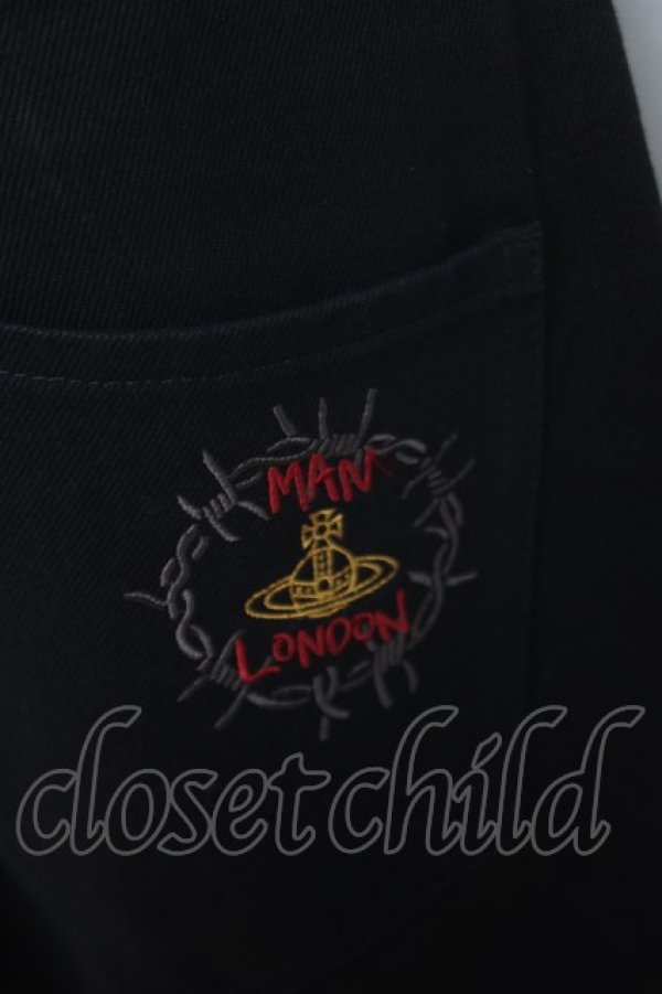 画像3: ヴィヴィアンウエストウッド MAN 中古 / BARBED WIRE CIRCLE ORB MIX COLOR ASYMMETRY DENIM 44 ブラック  Y-26-06-07-026-pa-SZ-ZY (3)