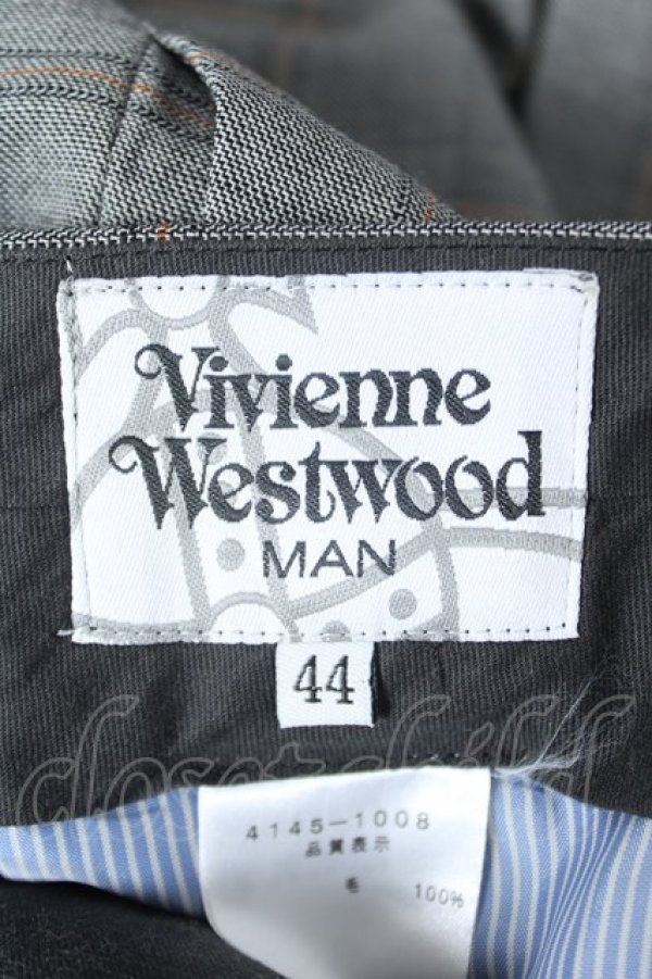 画像4: ヴィヴィアンウエストウッド MAN 中古 / チェックトラウザーズ 44 グレー  Y-26-06-07-030-pa-AS-ZY (4)