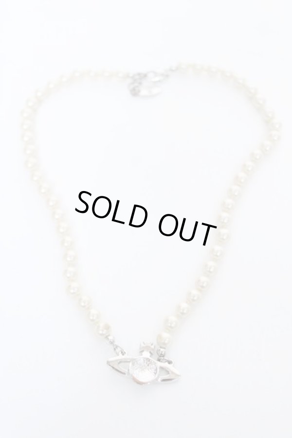 画像3: ヴィヴィアンウエストウッド 中古 / Mini Bas Relief Pearl Choker  シルバー  Y-26-06-07-001-nl-SZ-ZY (3)