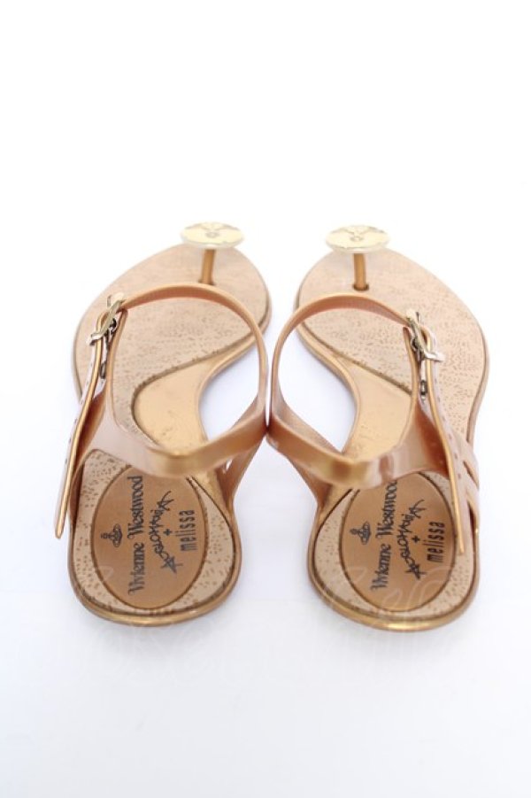 画像3: ヴィヴィアンウエストウッド×Melissa 中古 / ボタンサンダル 6 ゴールド  Y-26-06-07-014-sh-SZ-ZY (3)