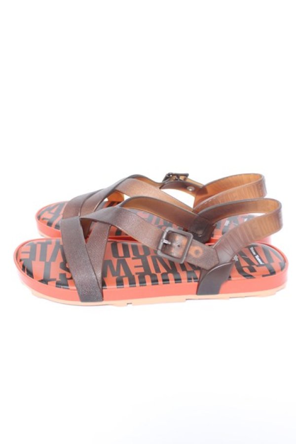 画像2: ヴィヴィアンウエストウッド 中古 / Hermanos Sandal Ad 25 1/2 オレンジ  Y-26-06-07-015-sh-SZ-ZY (2)