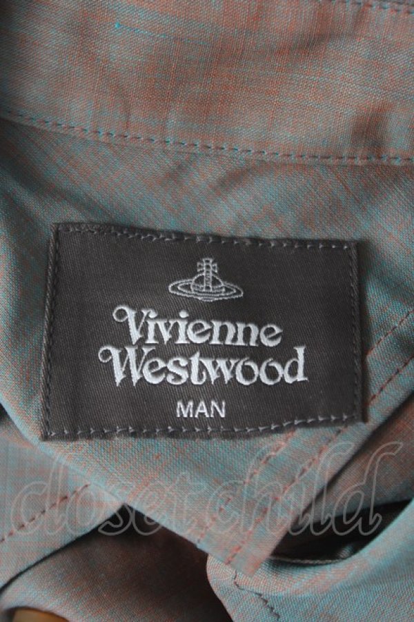 画像5: ヴィヴィアンウエストウッド MAN 中古 / ナナメボタンオーブ刺繍シャツ F ブラウン  Y-26-06-10-009-bl-SZ-ZY (5)