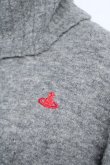画像3: ヴィヴィアンウエストウッド 中古 / 単色オーブ刺繍ハイネックニットトップス 2 グレー  Y-26-06-10-015-to-SZ-ZY (3)