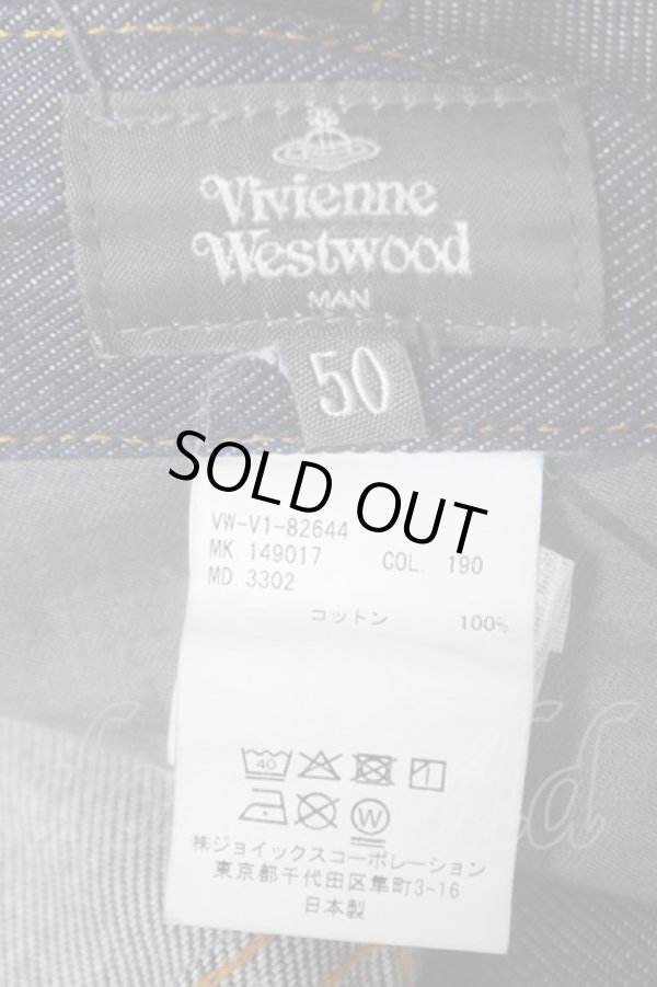 画像5: ヴィヴィアンウエストウッド MAN 中古 / オーブ刺繍デニムパンツ 50 インディゴ  Y-26-06-10-019-pa-SZ-ZY (5)
