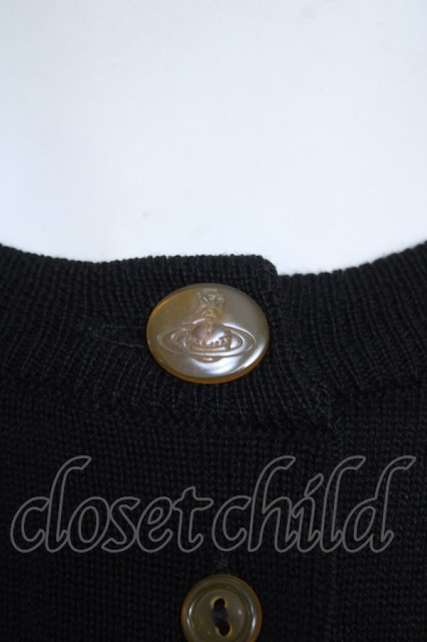 画像3: ヴィヴィアンウエストウッド 中古 / GOLD LABEL カラーオーブ刺繍カーディガン  ブラック  Y-26-06-14-004-to-SZ-ZY (3)