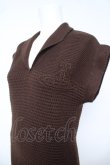 画像3: ヴィヴィアンウエストウッド 中古 / ORB刺繍襟付キニット 2 ブラウン  Y-26-06-14-001-ts-SZ-ZY (3)