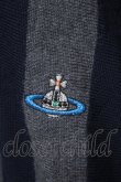 画像3: ヴィヴィアンウエストウッド MAN 中古 / カラーオーブ刺繍ストライプカーディガン M ネイビーｘグレー  Y-26-06-14-010-to-YM-ZY (3)