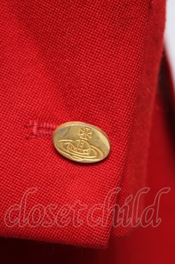 画像4: ヴィヴィアンウエストウッド 中古 / ベッティーナジャケット 38 レッド  Y-26-06-14-013-jc-AS-ZY (4)