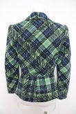 画像2: ヴィヴィアンウエストウッド 中古 / クレヨンチェックジャケット 1 グリーン  Y-26-07-08-025-jc-SZ-ZY (2)