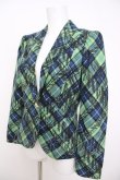 画像3: ヴィヴィアンウエストウッド 中古 / クレヨンチェックジャケット 1 グリーン  Y-26-07-08-025-jc-SZ-ZY (3)