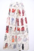 画像2: ヴィヴィアンウエストウッド 中古 / オーガニックコットンヘリンボンLine Up Print フレアパンツ 38 ベージュ  Y-26-07-08-030-pa-SZ-ZY (2)