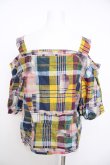 画像2: ヴィヴィアンウエストウッド 中古 / チェックレーターオフショルトップス 00 カラフル  Y-26-07-08-011-to-SZ-ZY (2)