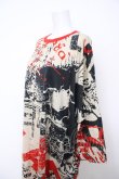 画像3: ヴィヴィアンウエストウッド 中古 / ラビッシュ柄カットソーワンピ 00 ベージュ  Y-26-07-08-014-op-SZ-ZY (3)