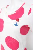 画像4: ヴィヴィアンウエストウッド 中古 / スポット柄リボンオーブ刺繍Tシャツ 1 ホワイト  Y-26-07-26-030-to-SZ-ZY (4)