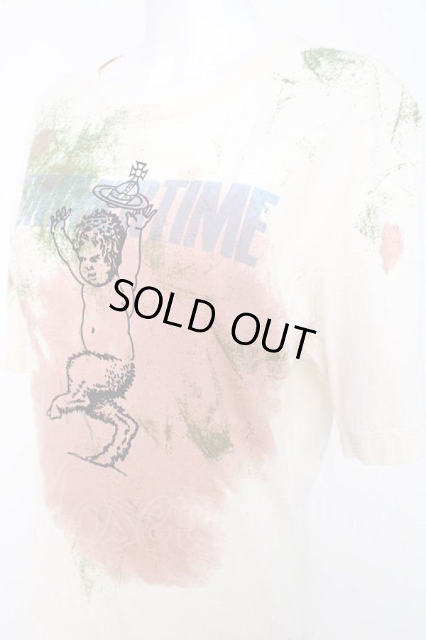 画像4: ヴィヴィアンウエストウッド MAN 中古 / サティアプリントワインステインTシャツ S 生成リ  Y-26-07-26-032-ts-SZ-ZY (4)
