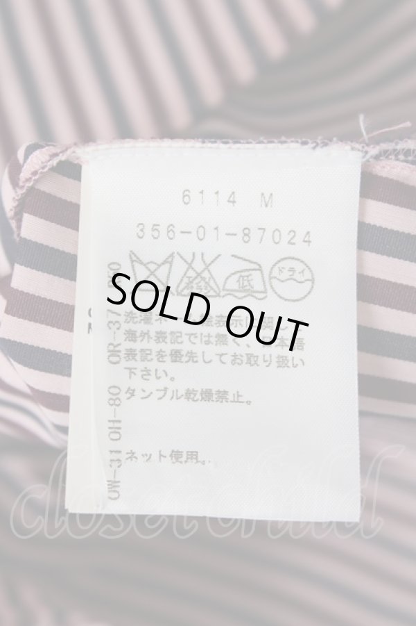 画像6: ヴィヴィアンウエストウッド 中古 / カラーオーブ刺繍ストライプブラウス 38 レッド  Y-26-07-26-033-bl-SZ-ZH (6)