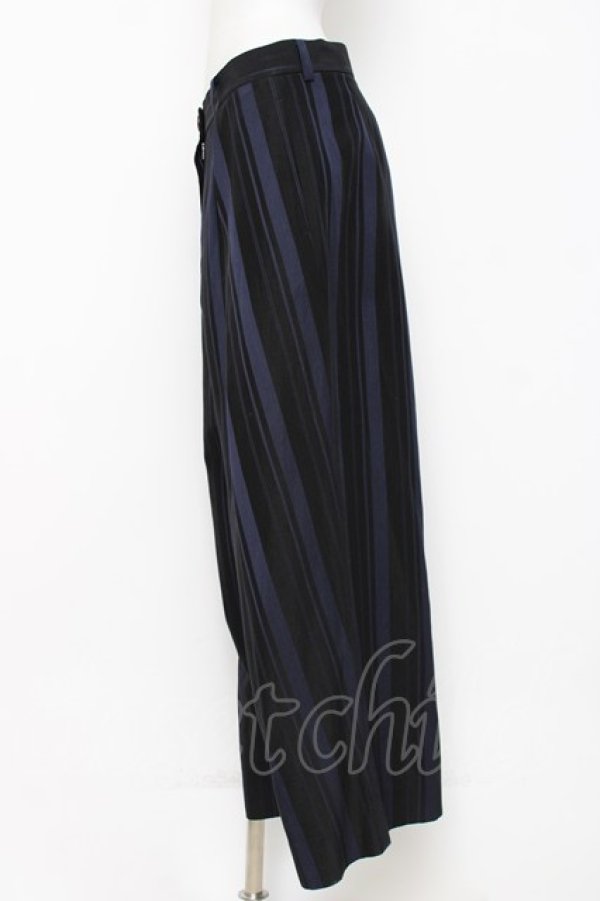 画像2: ヴィヴィアンウエストウッド 中古 / STRIPESパンツ 38 ブラック/ネイビー  Y-26-07-26-039-pa-OD-ZY (2)