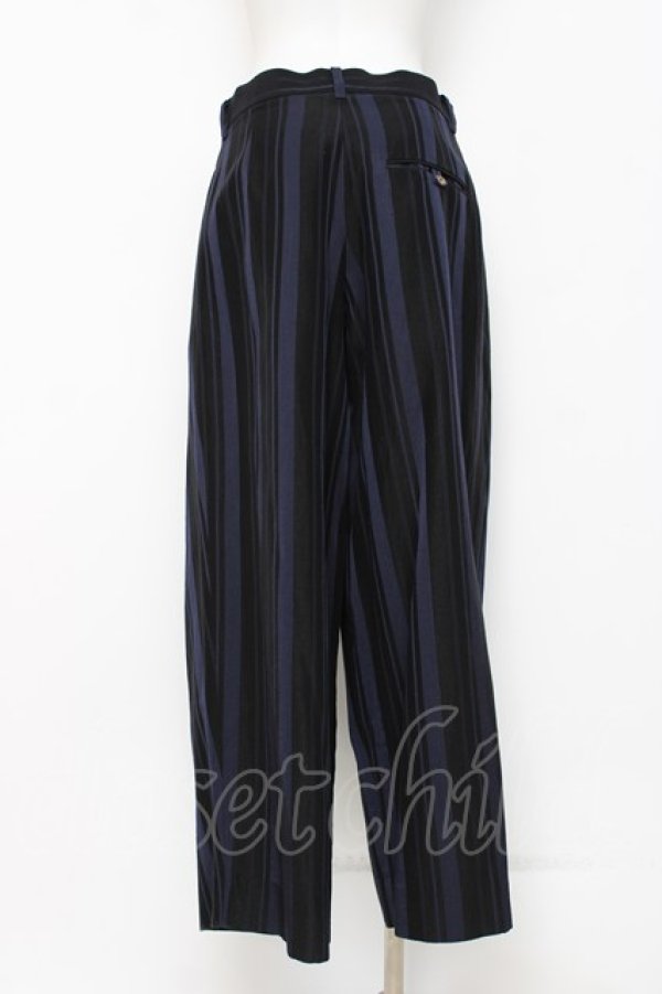 画像3: ヴィヴィアンウエストウッド 中古 / STRIPESパンツ 38 ブラック/ネイビー  Y-26-07-26-039-pa-OD-ZY (3)