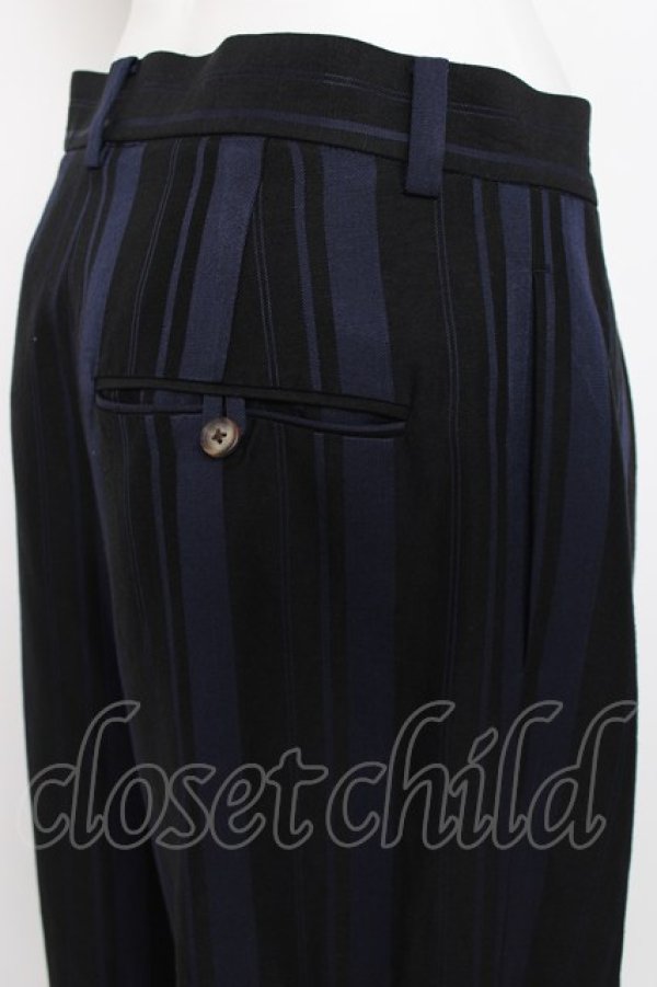 画像4: ヴィヴィアンウエストウッド 中古 / STRIPESパンツ 38 ブラック/ネイビー  Y-26-07-26-039-pa-OD-ZY (4)