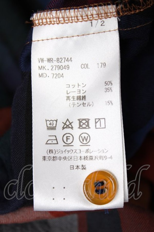 画像6: ヴィヴィアンウエストウッド MAN 中古 / アメイジングチェックオジークラークシャツ 44 紺  Y-26-07-26-013-bl-SZ-ZY (6)