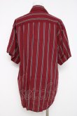 画像3: ヴィヴィアンウエストウッド MAN 中古 / オーブ刺繍ストライプシャツ 44 ワイン  Y-26-07-26-014-bl-SZ-ZY (3)