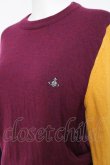 画像4: ヴィヴィアンウエストウッド MAN 中古 / ミックスカラーラウンドネックニット 44 ワイン  Y-26-07-26-018-to-SZ-ZY (4)