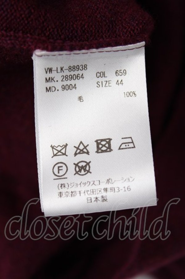 画像6: ヴィヴィアンウエストウッド MAN 中古 / ミックスカラーラウンドネックニット 44 ワイン  Y-26-07-26-018-to-SZ-ZY (6)