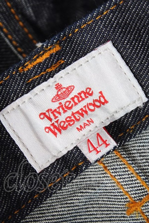 画像5: ヴィヴィアンウエストウッド MAN 中古 / オーブ刺繍デニムパンツ 44 インディゴ  Y-26-08-19-022-pa-SZ-ZY (5)