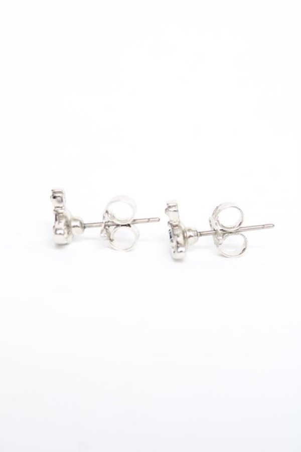 画像2: ヴィヴィアンウエストウッド 中古 / NANO SOLITAIRE EARRINGS  シルバー×ブルー  Y-26-08-19-004-er-SZ-ZY (2)