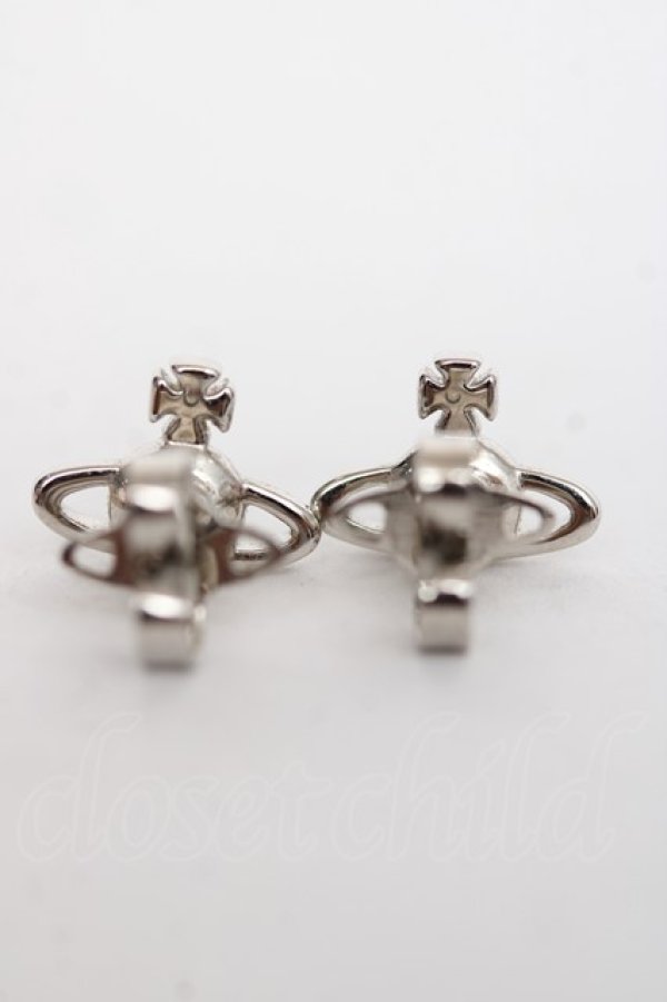 画像3: ヴィヴィアンウエストウッド 中古 / NANO SOLITAIRE EARRINGS  シルバー×ブルー  Y-26-08-19-004-er-SZ-ZY (3)