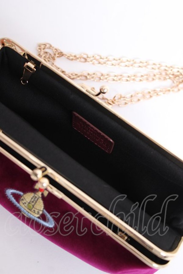 画像3: ヴィヴィアンウエストウッド 中古 / FISHERMAN DOUBLE FRAME PURSE WITH CHAIN  パープル  Y-26-08-19-005-ba-SZ-ZY (3)