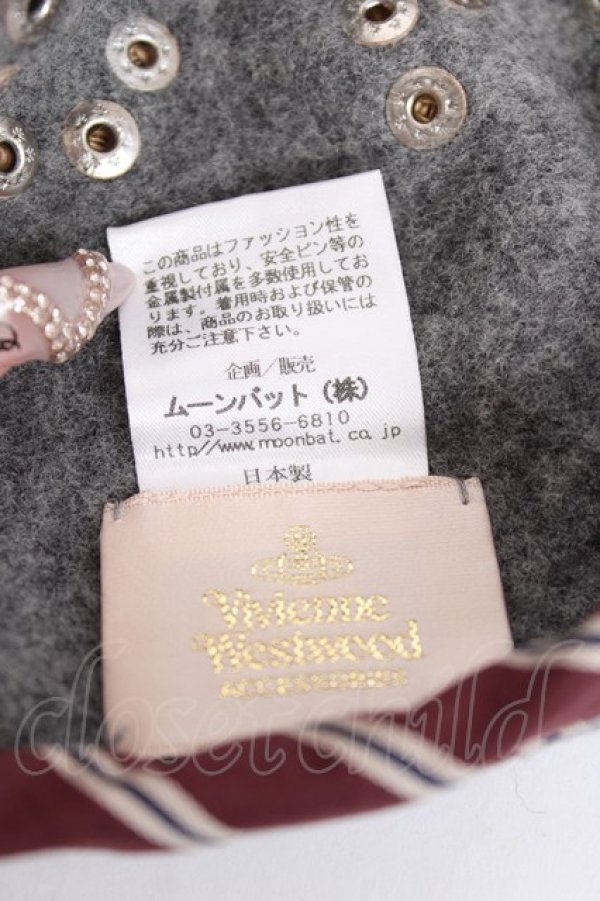 画像7: ヴィヴィアンウエストウッド 中古 / スタッズオーブベレー  グレー  Y-26-08-19-007-ha-SZ-ZY (7)