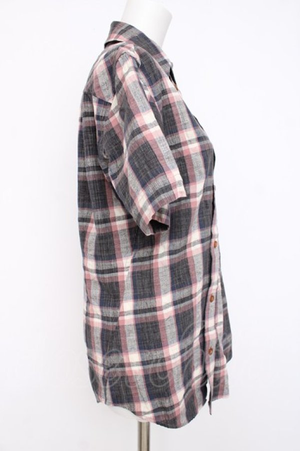 画像2: ヴィヴィアンウエストウッド MAN 中古 / NEW OSSIE CLARK SHORT SLEEVE SHIRTS 44 グレー  Y-26-08-19-013-bl-SZ-ZY (2)