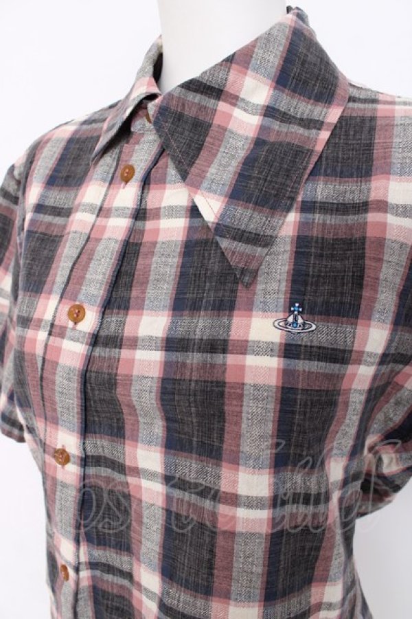 画像4: ヴィヴィアンウエストウッド MAN 中古 / NEW OSSIE CLARK SHORT SLEEVE SHIRTS 44 グレー  Y-26-08-19-013-bl-SZ-ZY (4)