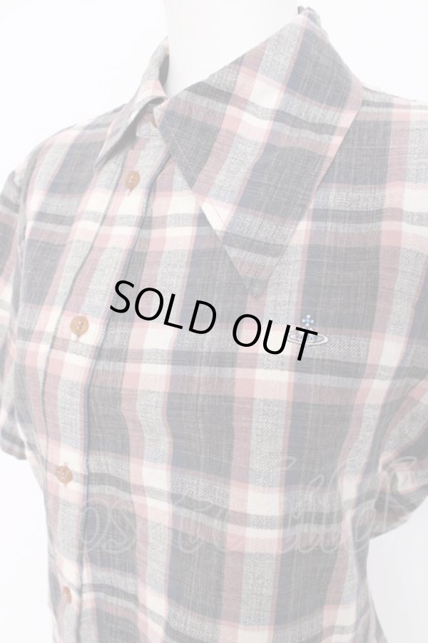 画像4: ヴィヴィアンウエストウッド MAN 中古 / NEW OSSIE CLARK SHORT SLEEVE SHIRTS 44 グレー  Y-26-08-19-013-bl-SZ-ZY (4)
