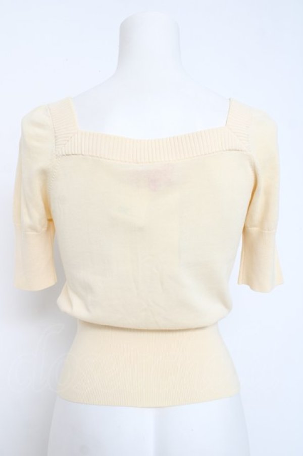 画像3: ヴィヴィアンウエストウッド 中古 / 単色オーブ刺繍半袖サマーニット 2 アイボリー  Y-26-08-19-014-to-SZ-ZY (3)