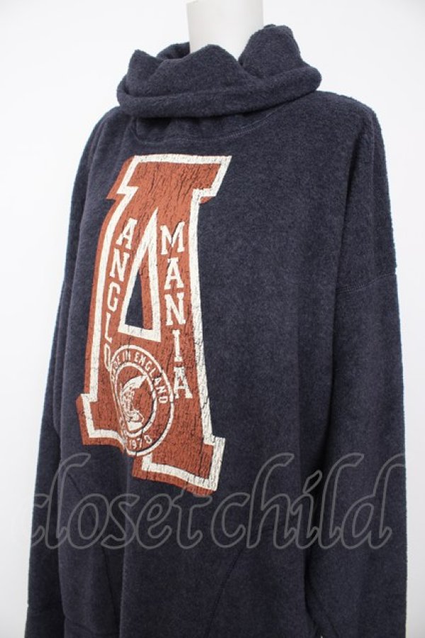 画像3: ANGLOMANIA 中古 / ハイネックフリースワンピース 38 紺  Y-26-08-26-036-op-SZ-ZY (3)