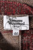 画像4: ヴィヴィアンウエストウッド MAN 中古 / グラデーション変形ニットカーディガン 44 ブラウンｘレッド  Y-26-08-26-041-to-YM-ZY (4)
