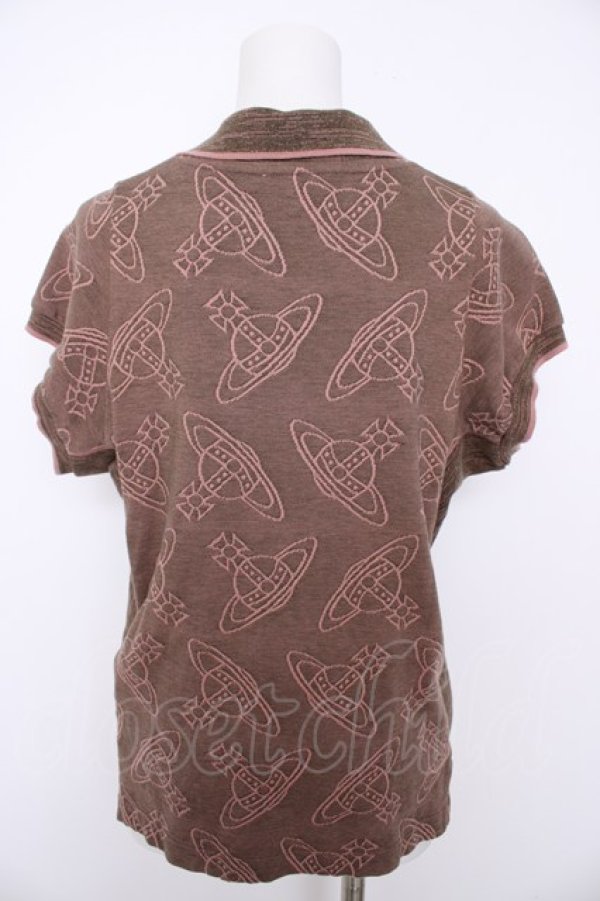 画像2: ヴィヴィアンウエストウッド 中古 / SIDE STRIPPED POLO SHIRTS XS カーキブラウン  Y-26-08-26-009-bl-SZ-ZH (2)
