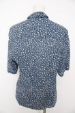 画像2: ANGLOMANIA 中古 / レオパードブラウス XS 青  Y-26-08-26-013-bl-AS-ZH (2)