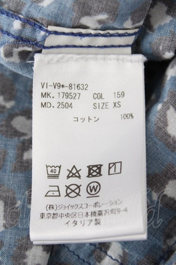 画像5: ANGLOMANIA 中古 / レオパードブラウス XS 青  Y-26-08-26-013-bl-AS-ZH (5)
